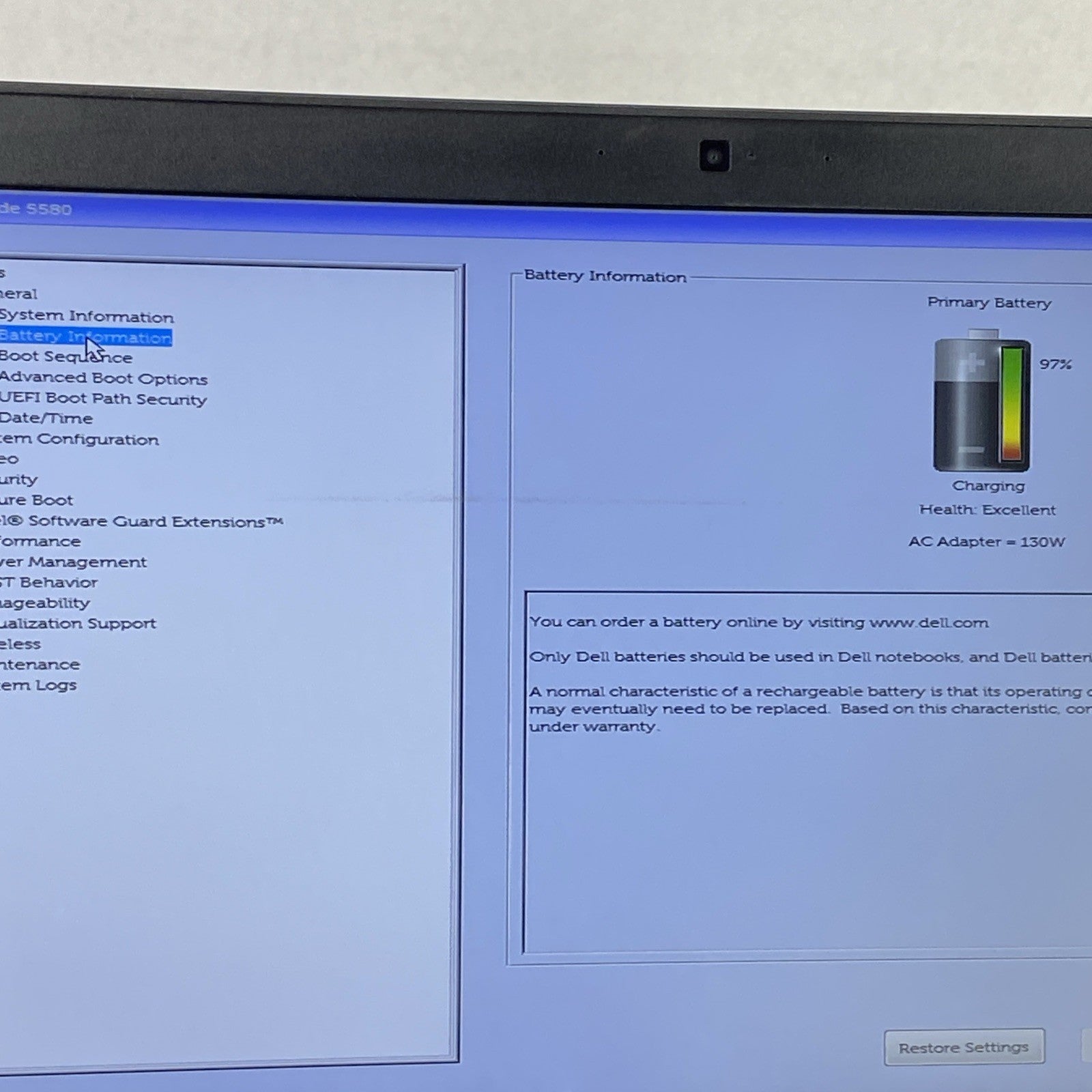 Dell Latitude 5580 Intel Core i5-7300U 2.6GHz 8GB RAM 15.6" No HDD No OS