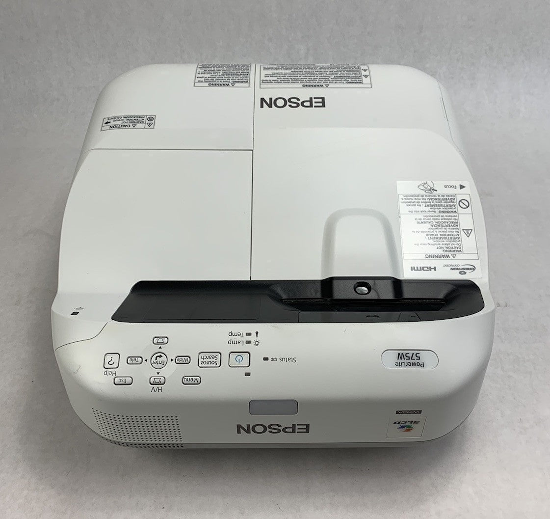 Epson H603A PowerLite 575W LCD Projector No Remote 2521 Lamp Hours