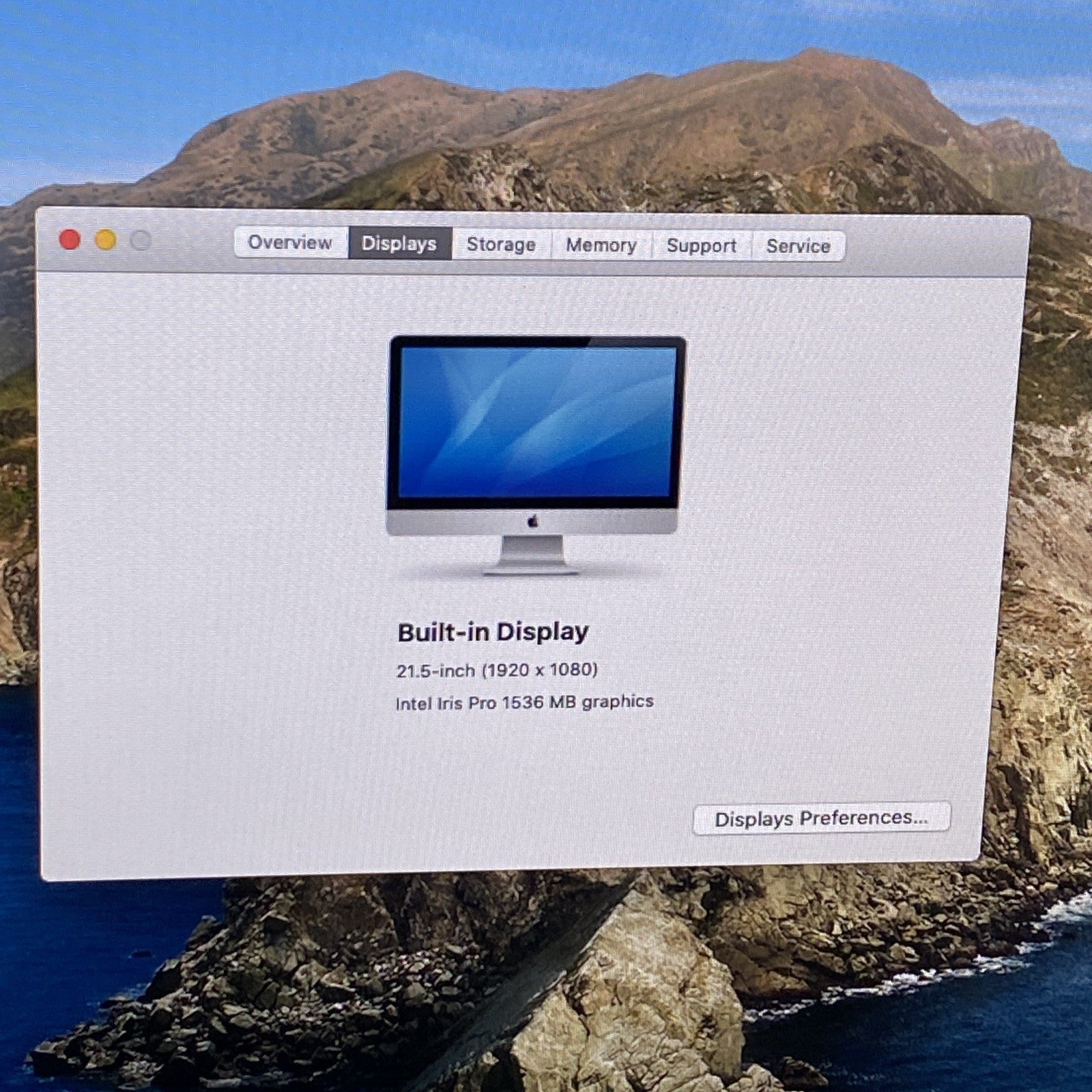 Apple A1418 iMac 21.5" 2013 2.7GHz Core i5 8GB RAM 500GB SSD macOS 10.15.7