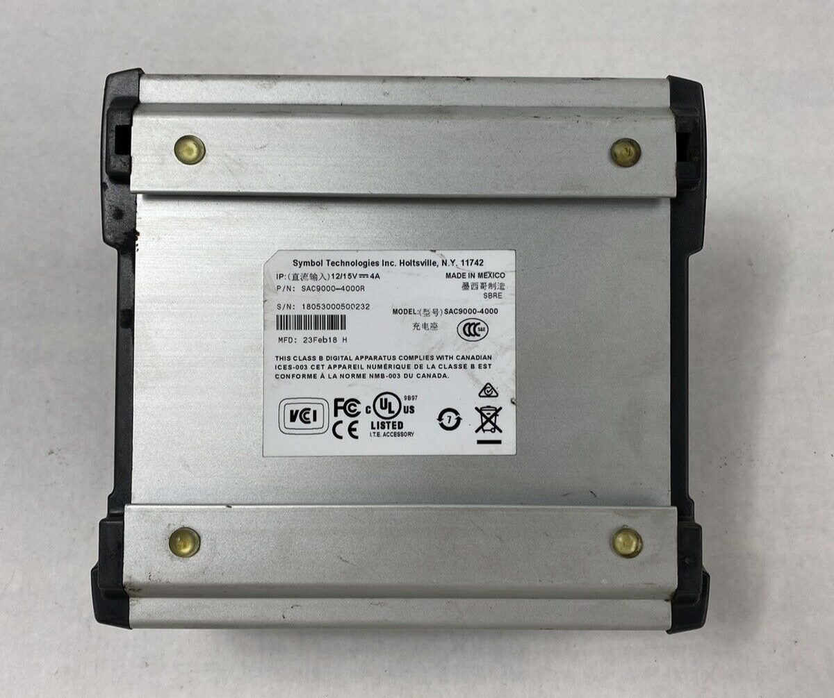 Symbol SAC9000-4000R 4-Bay Battery Charger For Parts or Repair