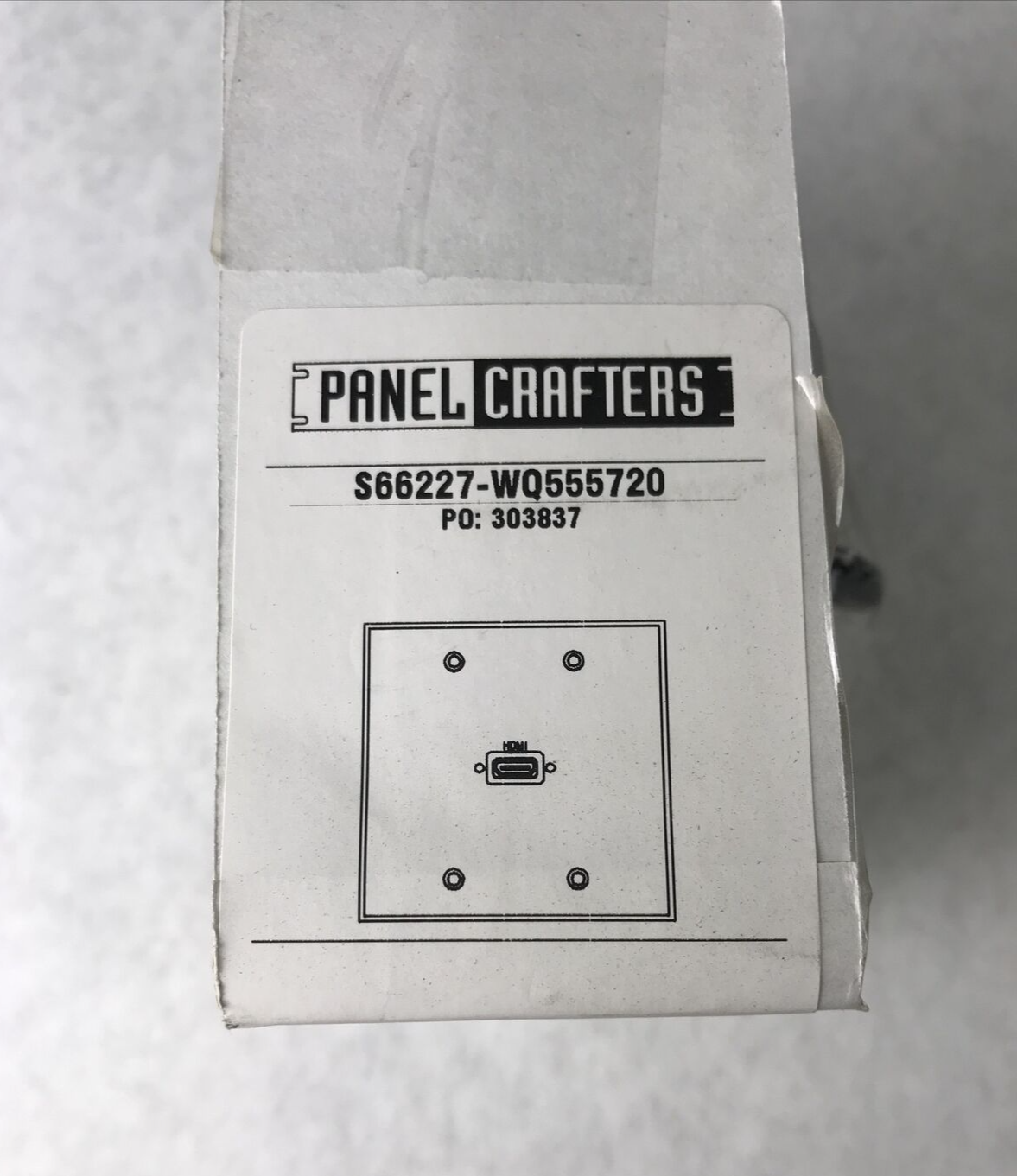 Panel Crafters 1-Gang HDMI Wall Plate S66227-WQ555720 Lot of (2)
