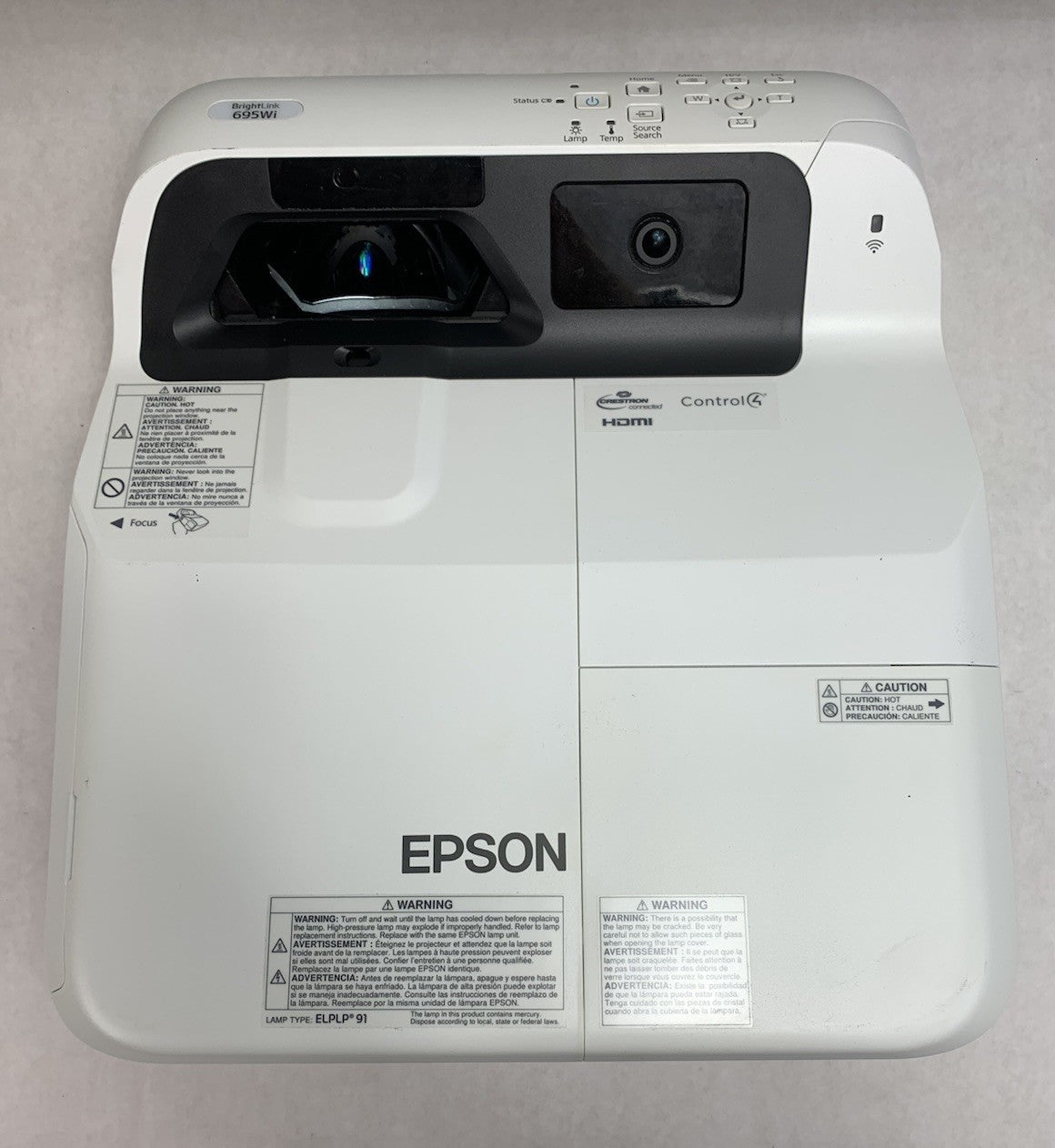 Epson PowerLite 695Wi H740A LCD Lamp Projector 3671 Lamp Hours - No Remote5