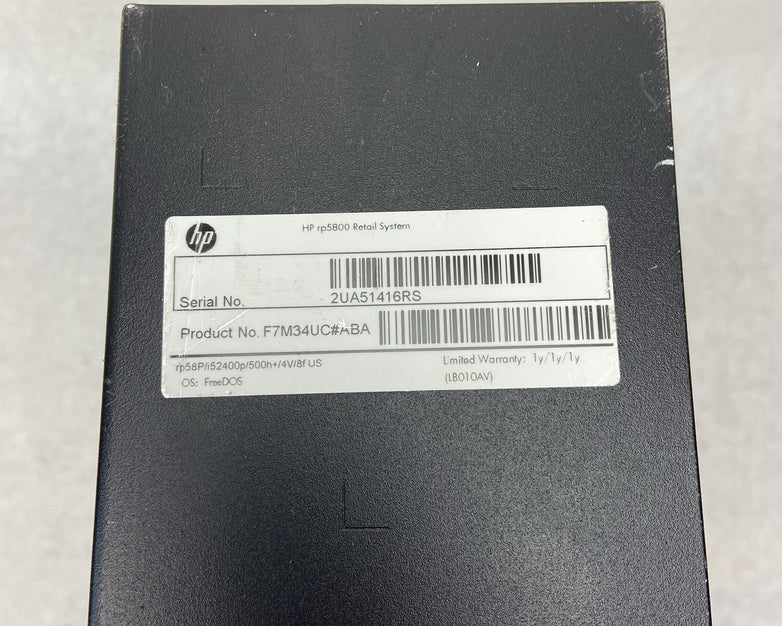 HP RP 5800 DT Intel Core i5-2400 3.1GHz 4GB RAM No HDD No OS