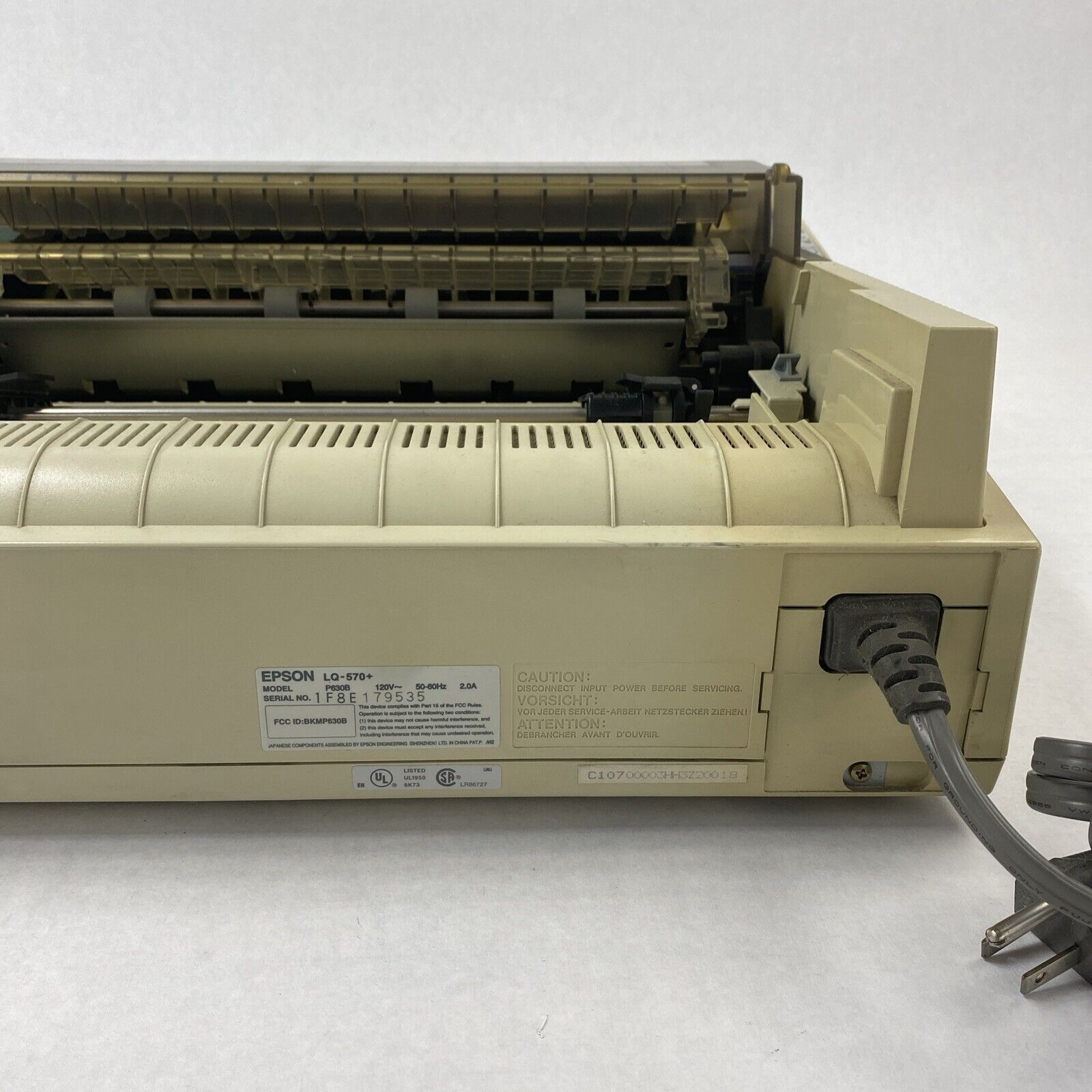 Epson LQ-570+ Dot Matrix Printer - Parts or Repair