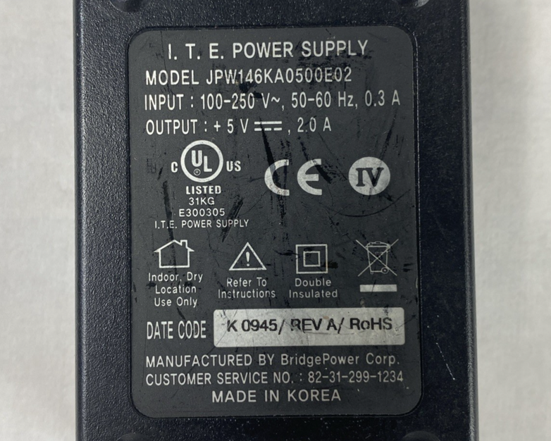 I.T.E. JPW146KA0500E02 5V 2.0A Power Supply (Lot of 7)