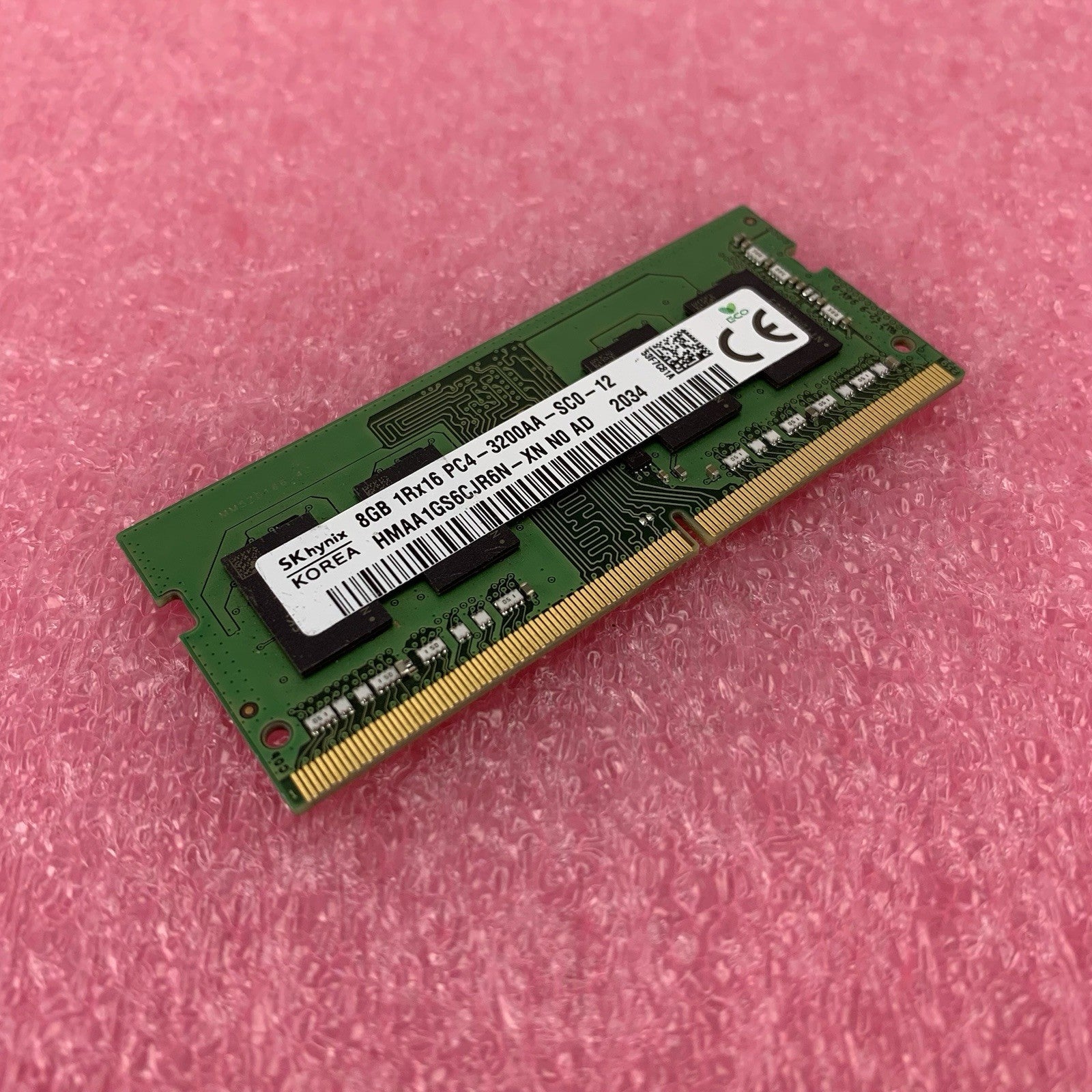 SK Hynix HMAA1GS6CJR6N-XN PC4-3200AA-SC0-12 8GB 1Rx16 Desktop Memory RAM0