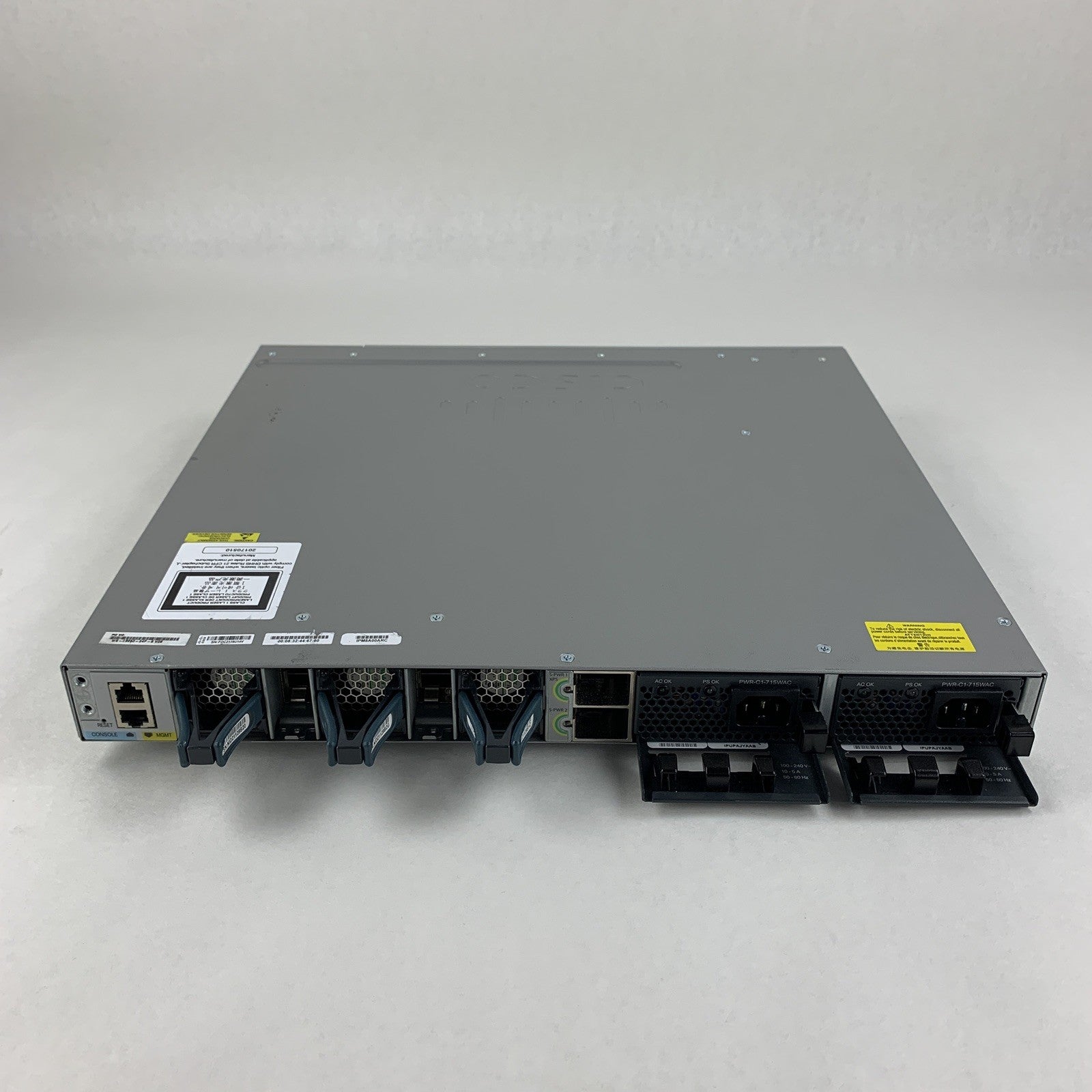 Cisco Catalyst WS-C3850-24P-S V08 24-Port Gigabit Ethernet PoE Switch Tested