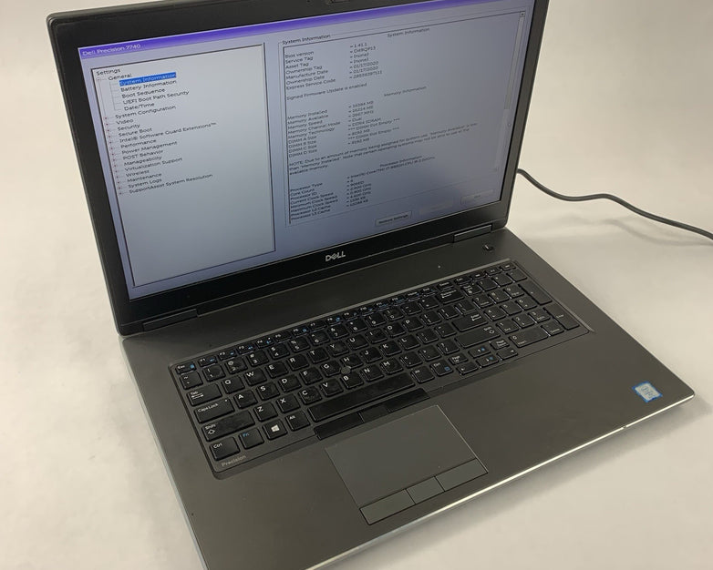 Dell Precision 7740 Intel i7-9850H 2.60 GHz 16 GB RAM 17.3" No HDD No OS No Batt