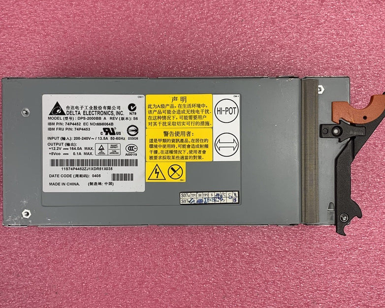 Delta Electronics DPS-2000BB A Rev S6 74P4452 2000W Power Supply
