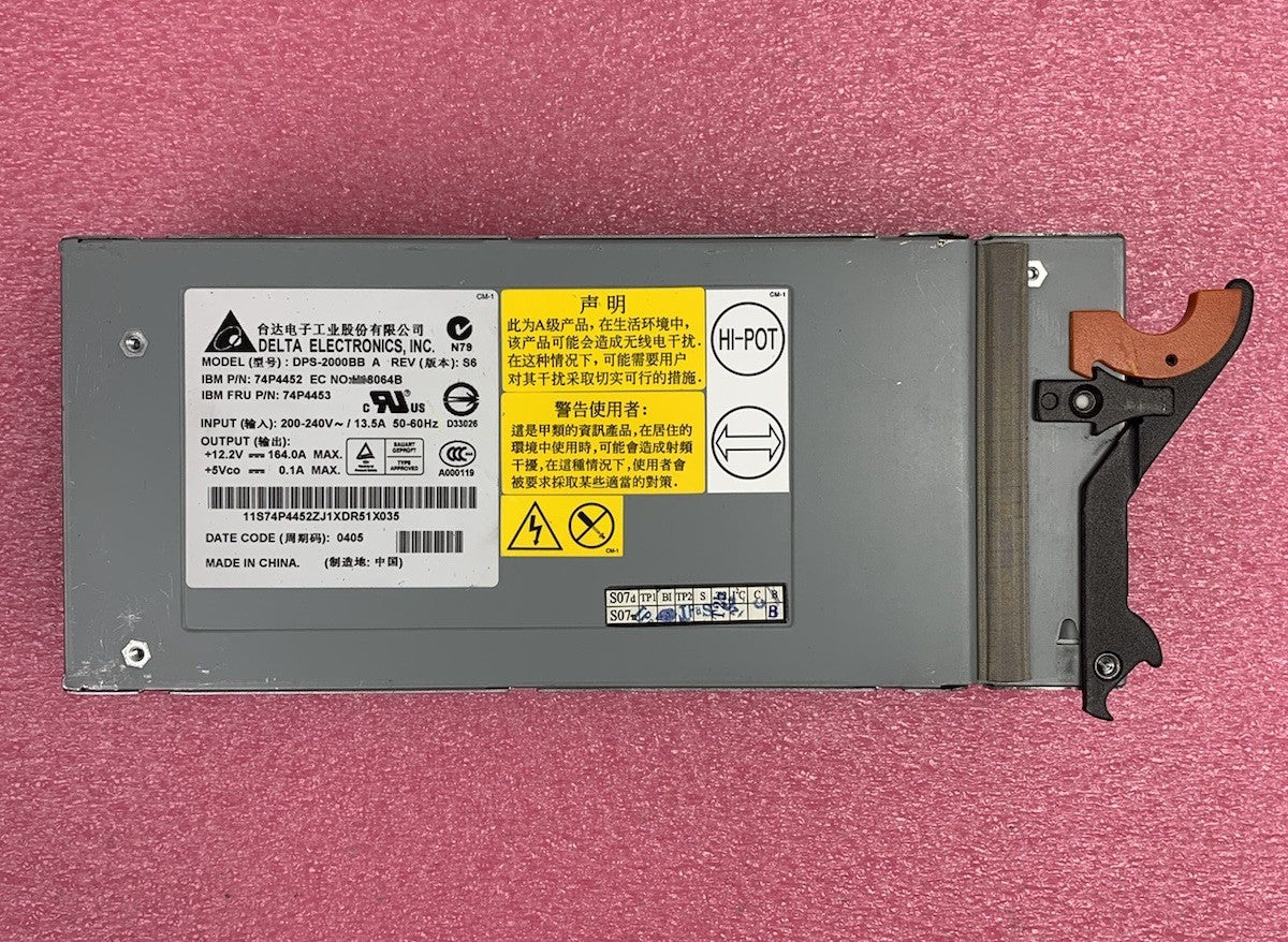 Delta Electronics DPS-2000BB A Rev S6 74P4452 2000W Power Supply