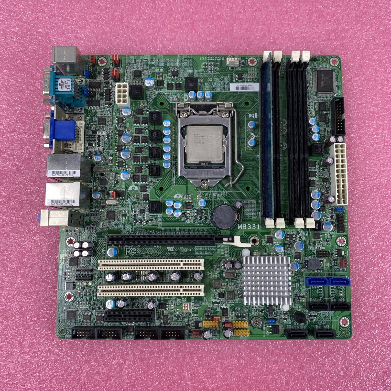 DFI MB331 Motherboard Intel Core i3-2100 3.1 GHz 4 GB RAM w/ Shield