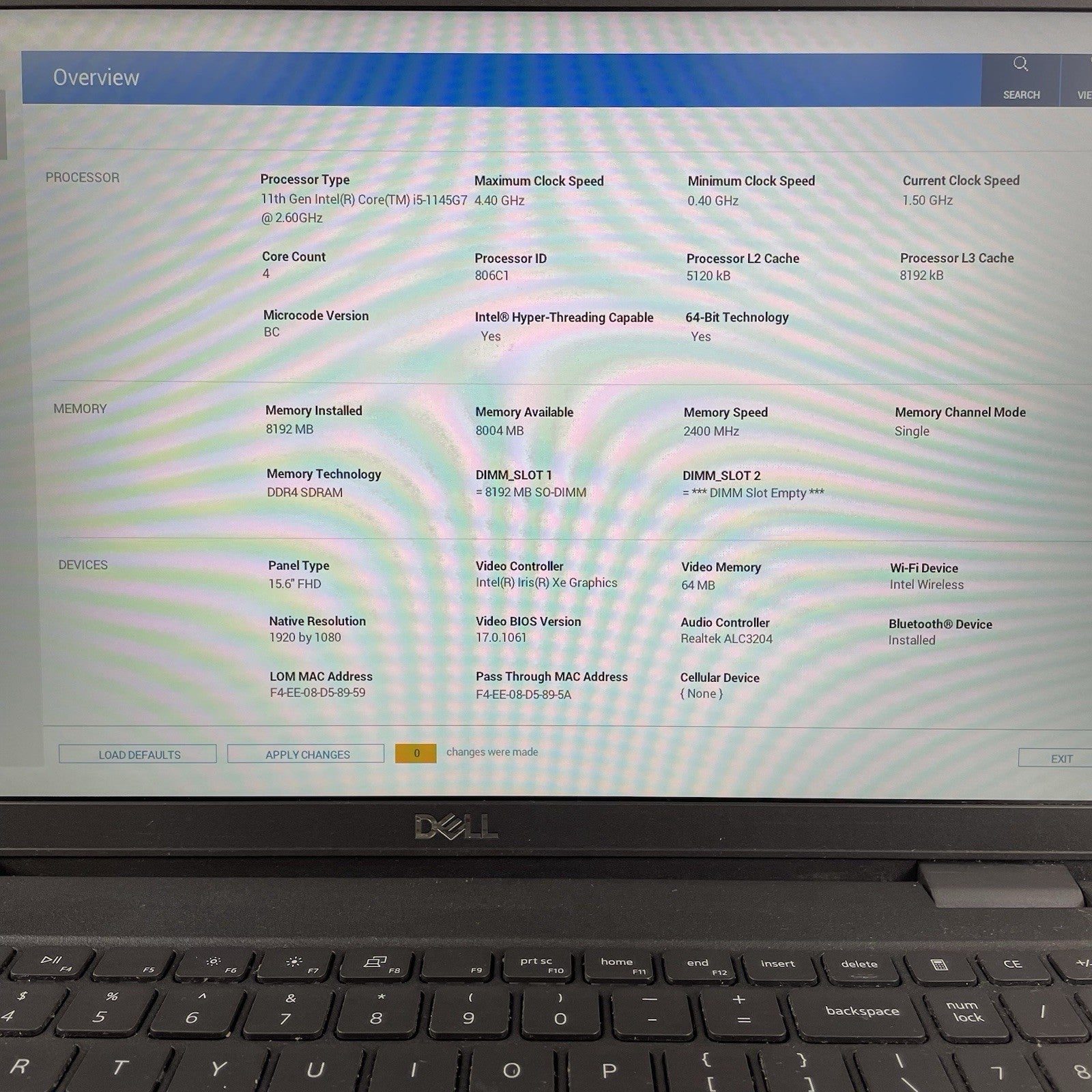 Dell Latitude 3520 15.6" i5-1145G7 2.60 GHz 8 GB RAM No SSD/OS/AC - READ4