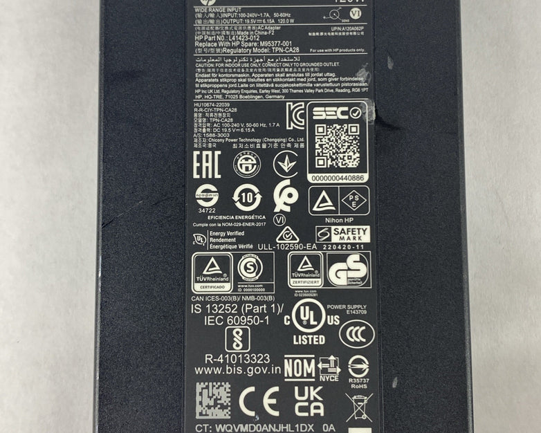 HP TPN-CA28 120W Blue Tip AC Adapter 19.5V Lot of 4 No Power Cord