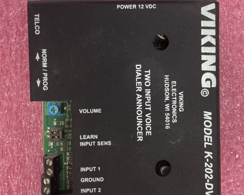 Viking K-202-DVA Two Input Voice Dialer Announcer Untested