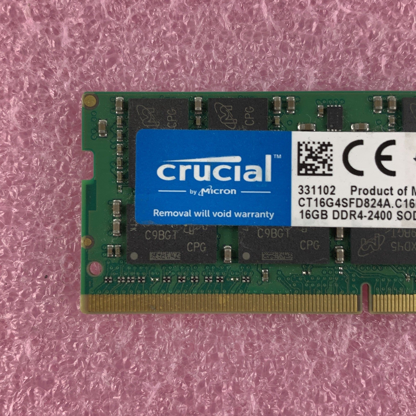 Crucial CT16G4SFD824A.C16FDD1 16 GB DDR4 240MHz PC4-19200 Laptop Memory RAM