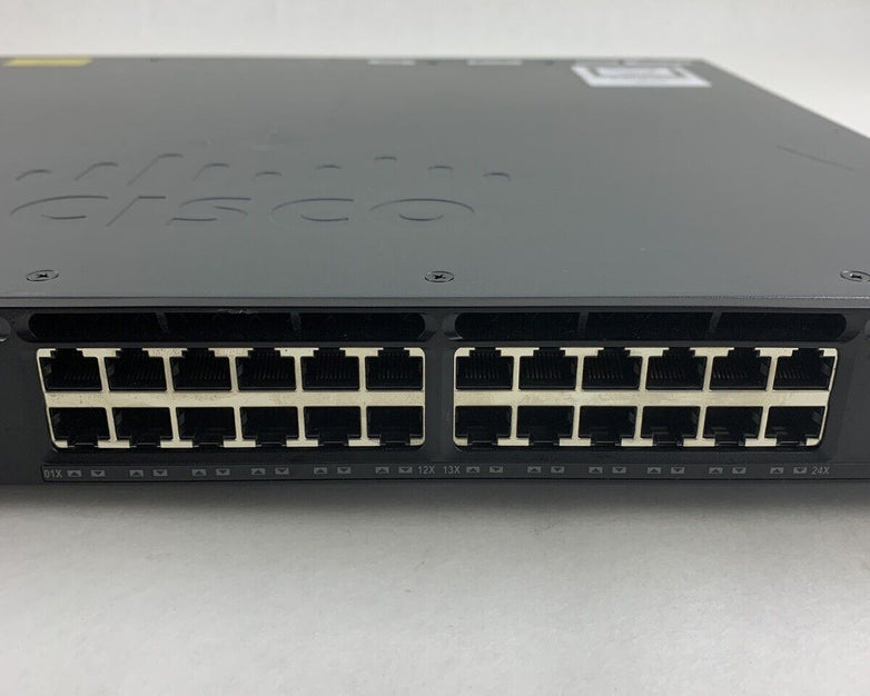 Cisco WS-C3650-24PS-S 24-Port Gigabit PoE Switch Managed Tested