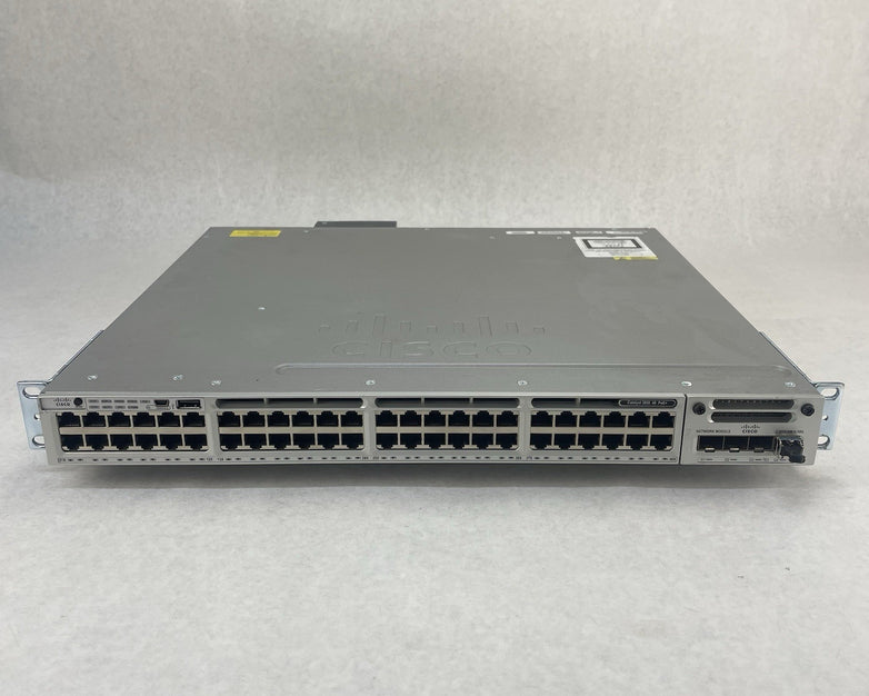 Cisco WS-C3850-48P-S 48-Port PoE+ 1x PSU NM-2-10g Gigabit Switch - Tested