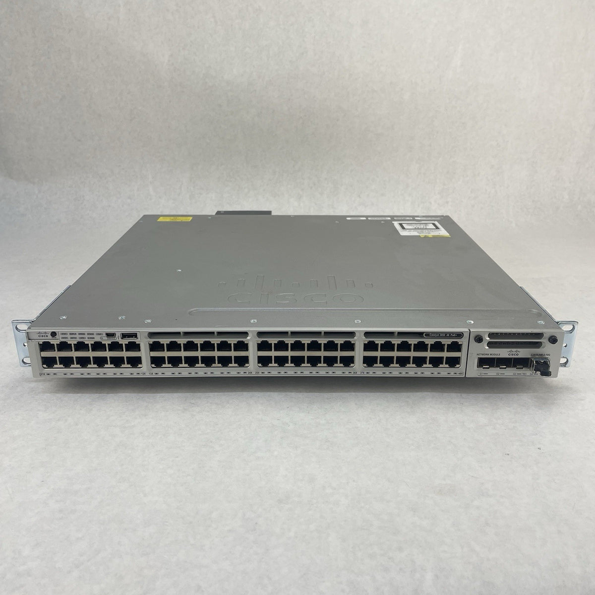 Cisco WS-C3850-48P-S 48-Port PoE+ 1x PSU NM-2-10g Gigabit Switch - Tested1