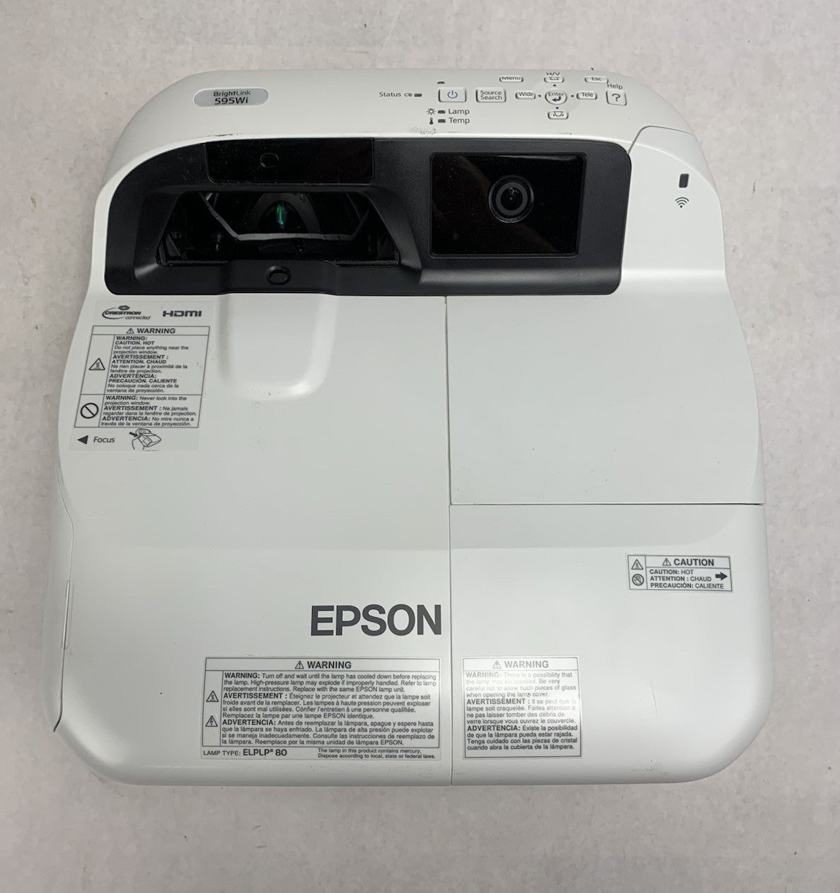 Epson BrightLink 595Wi H599A LCD Projector 2993 Lamp Hours - No Remote Loud Fan5