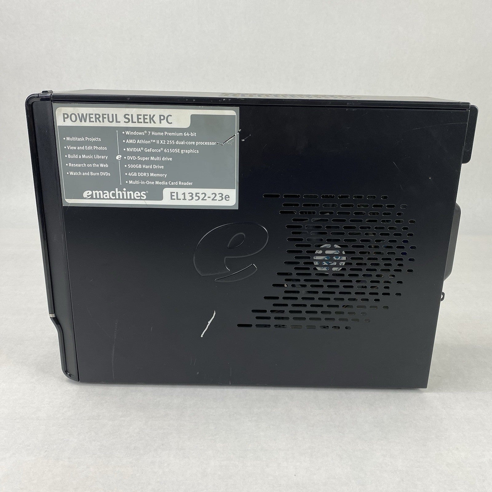 eMachines EL1352-23e SFF AMD Athlon II x2 255 3.10GHz 4GB RAM No HDD No OS