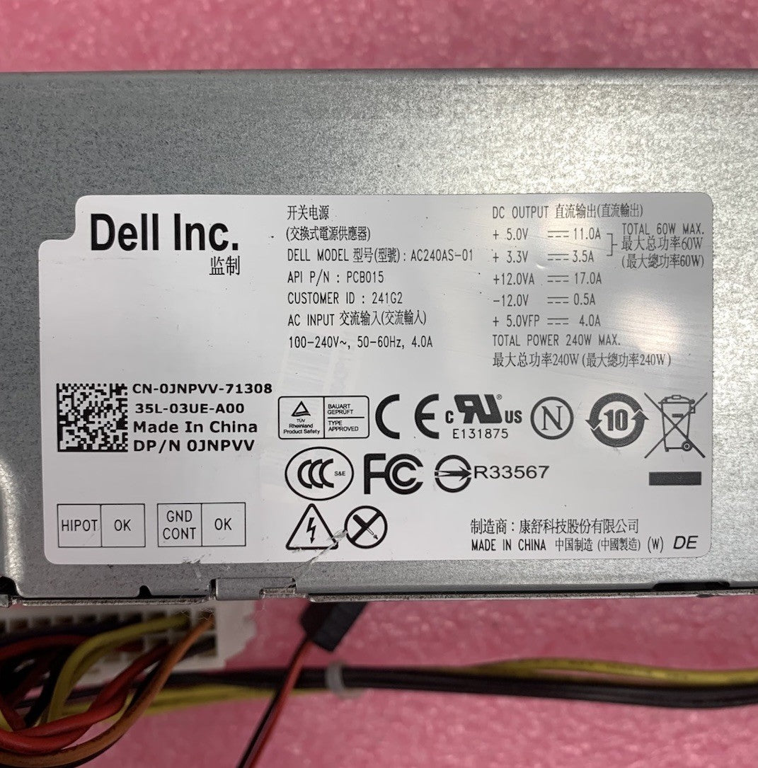 Dell Optiplex AC240AS-01 240W Computer Power Supply6