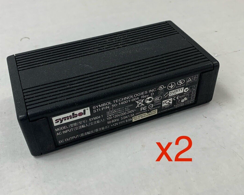 Lot of 2 Symbol SYM04-1 Power Supply 50-14001-004 No Cords