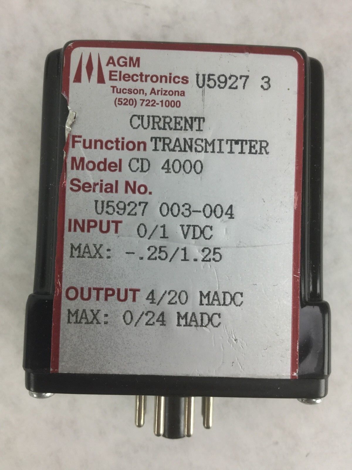 AGM Electronics Current Transmitter CD 4000