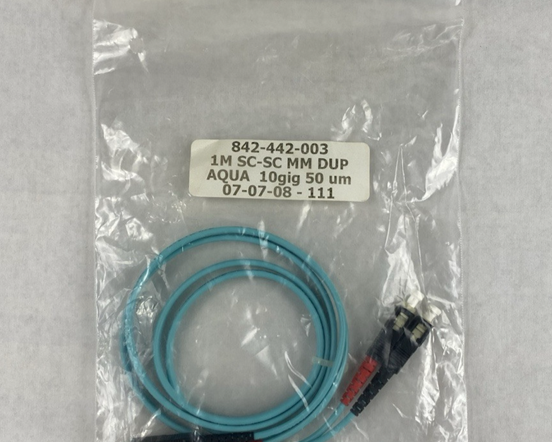 1M SC-SC MM DUP Aqua 10 Gig 50 um Fiber Patch Cable Lot of 4