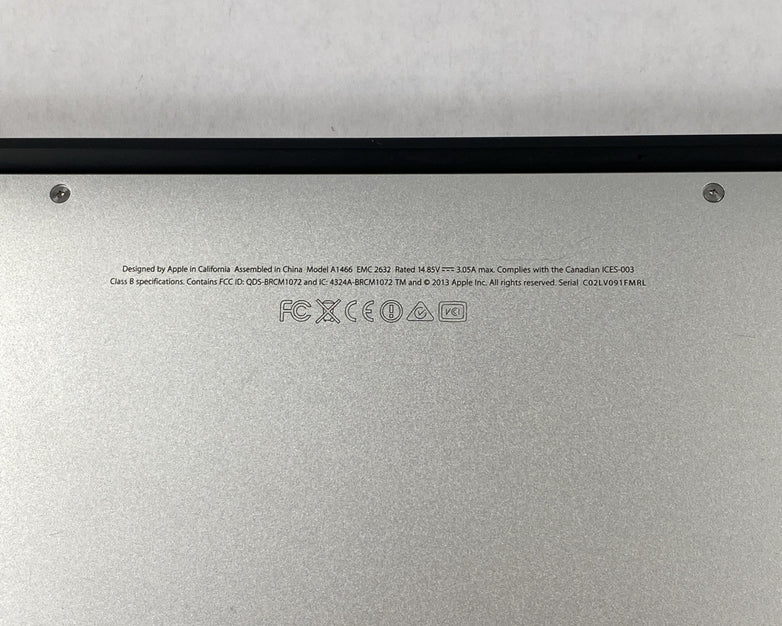 Apple MacBook Air A1466 2013 13" 1.3GHz i5 8GB RAM 120GB SSD os11.7.1 596 Cycles