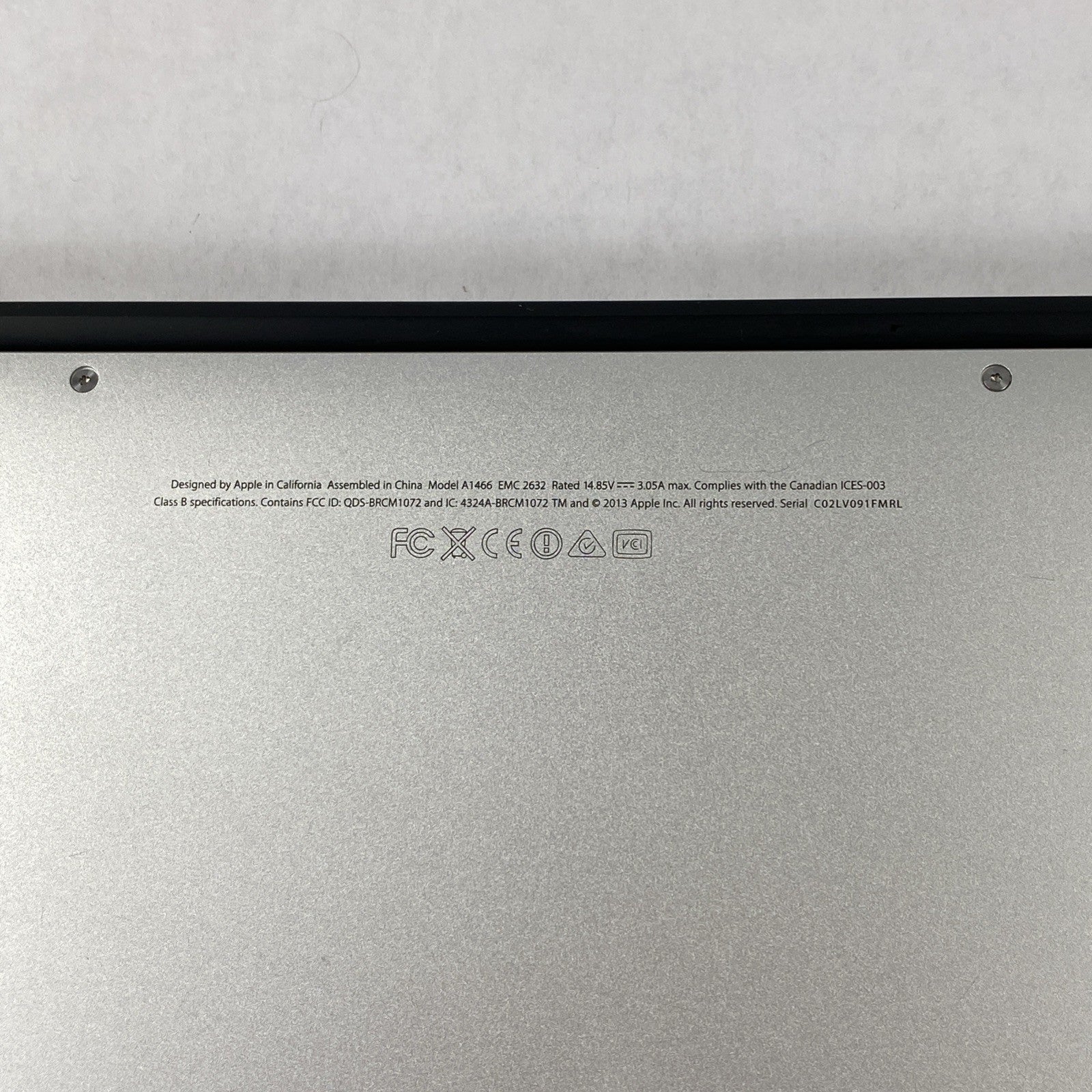 Apple MacBook Air A1466 2013 13" 1.3GHz i5 8GB RAM 120GB SSD os11.7.1 596 Cycles