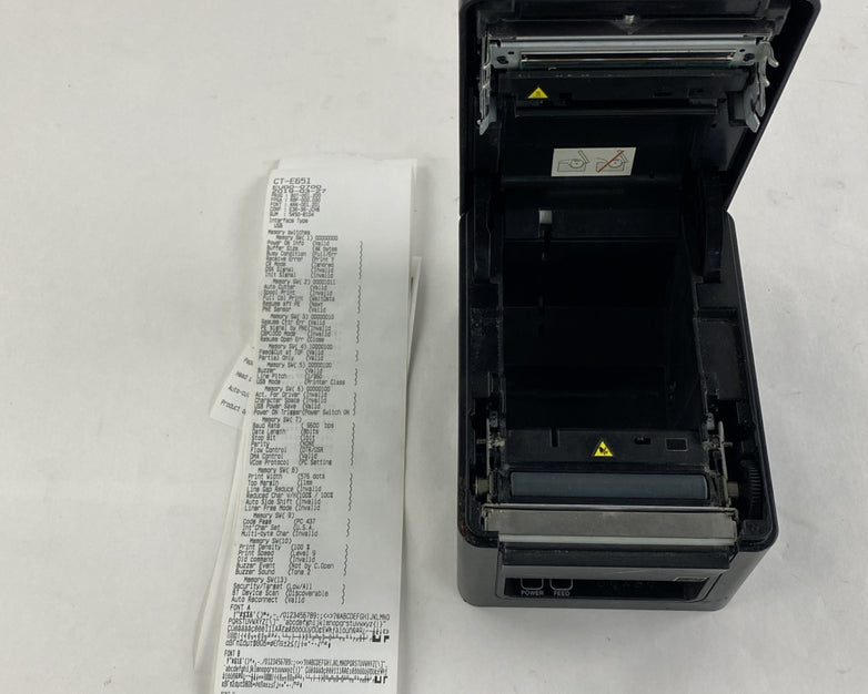 Citizen CT-E651 Thermal Printer Tested No Cords 3038956 Page Count