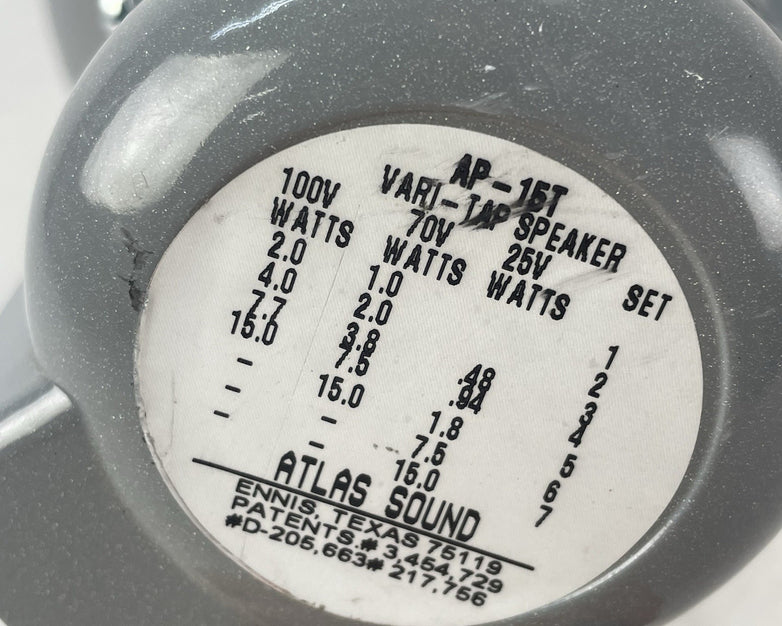 Atlas Sound AP-15T  Paging Speaker LoudSpeaker Tested