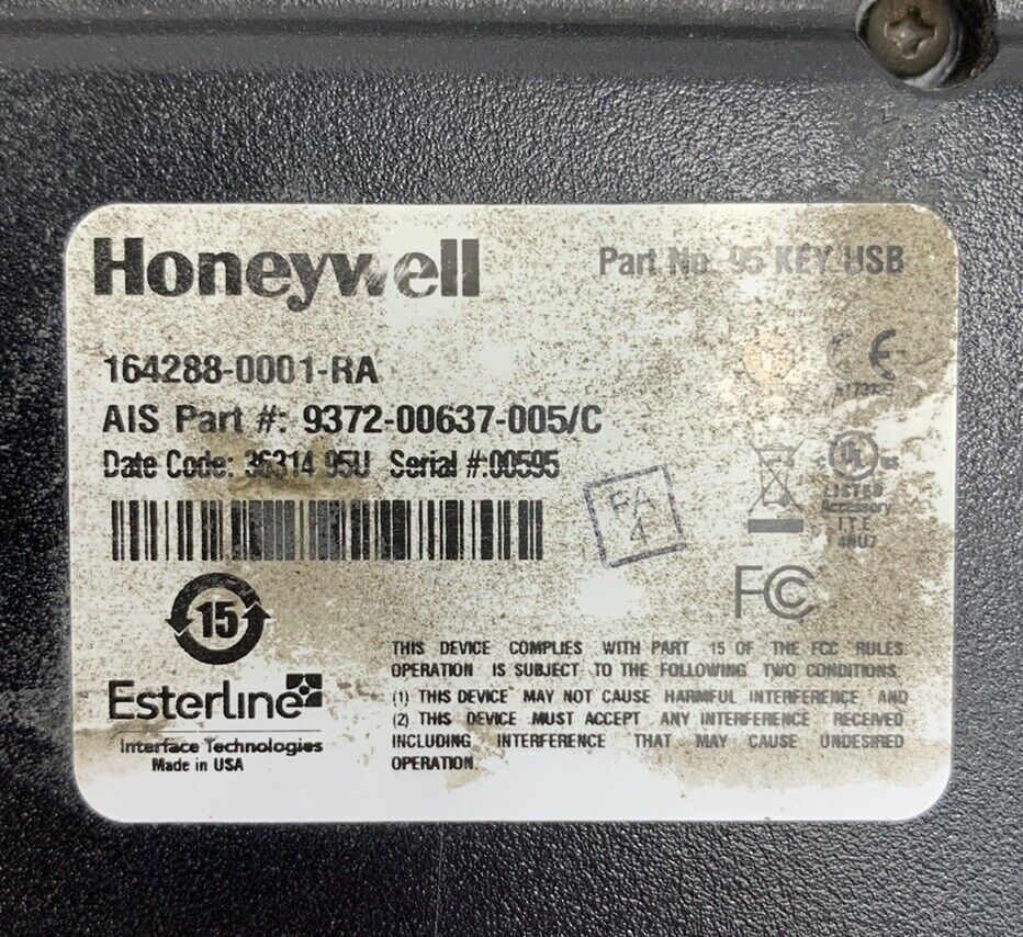 Honeywell 95 Key 164288-0001-RA Keyboard (Parts and Repair)