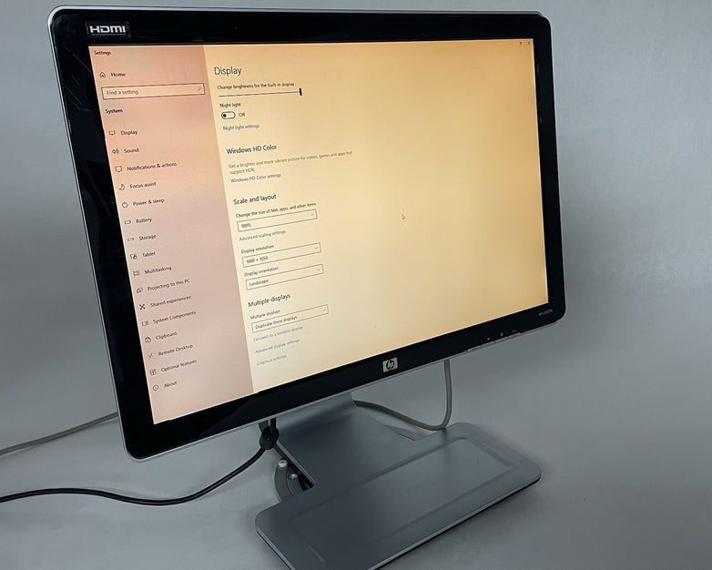 HP W2207H 22" LCD Monitor 1680x1050 Tested With Stand Monitor Grade B