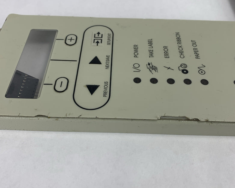 Zebra 105SL Printer Front Control Panel Membrane Switch 32021 Rev 2