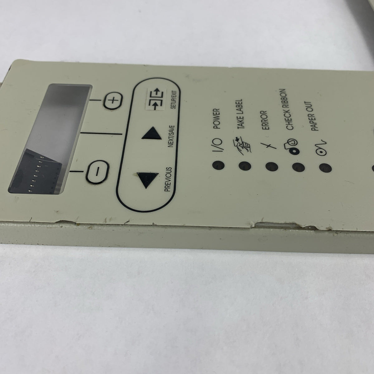 Zebra 105SL Printer Front Control Panel Membrane Switch 32021 Rev 29