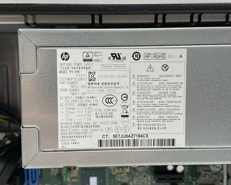 HP EliteDesk 600 G2 SFF Intel Core i5-6500 3.2GHz 8GB RAM No HDD No OS