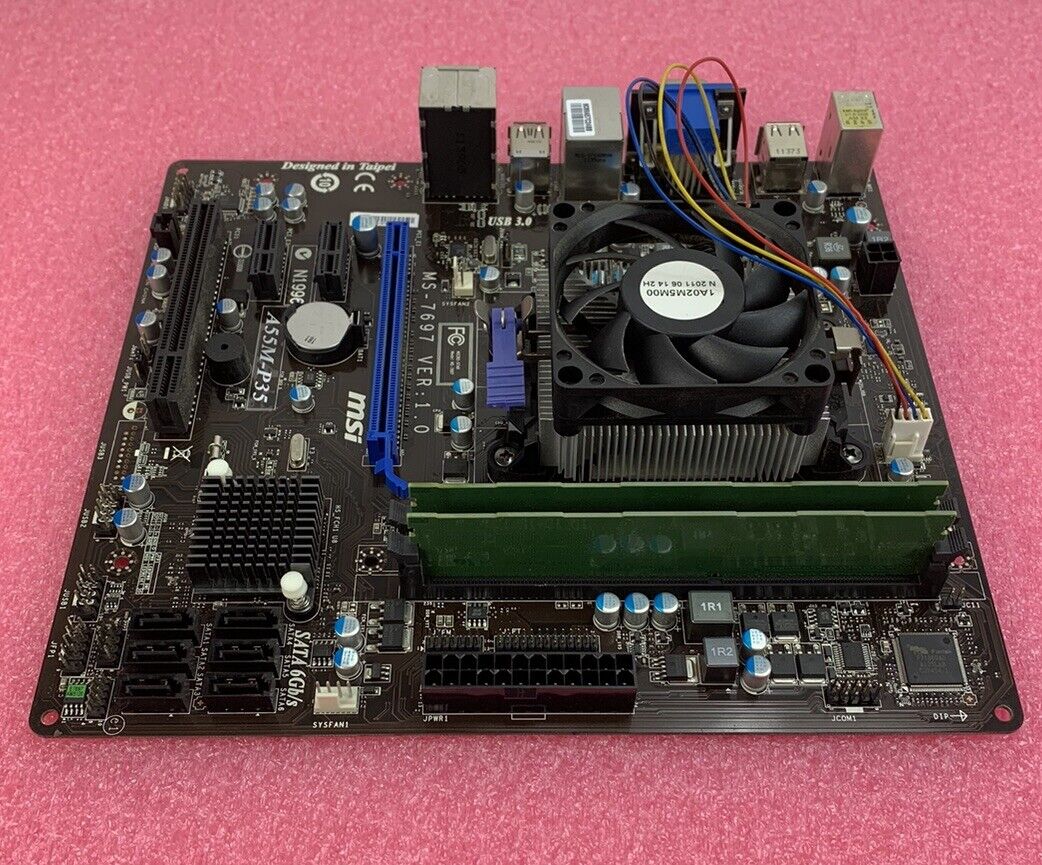 MSI MS-7697 Motherboard AMD A6-3500 2.1GHz 4GB RAM w/ Shield
