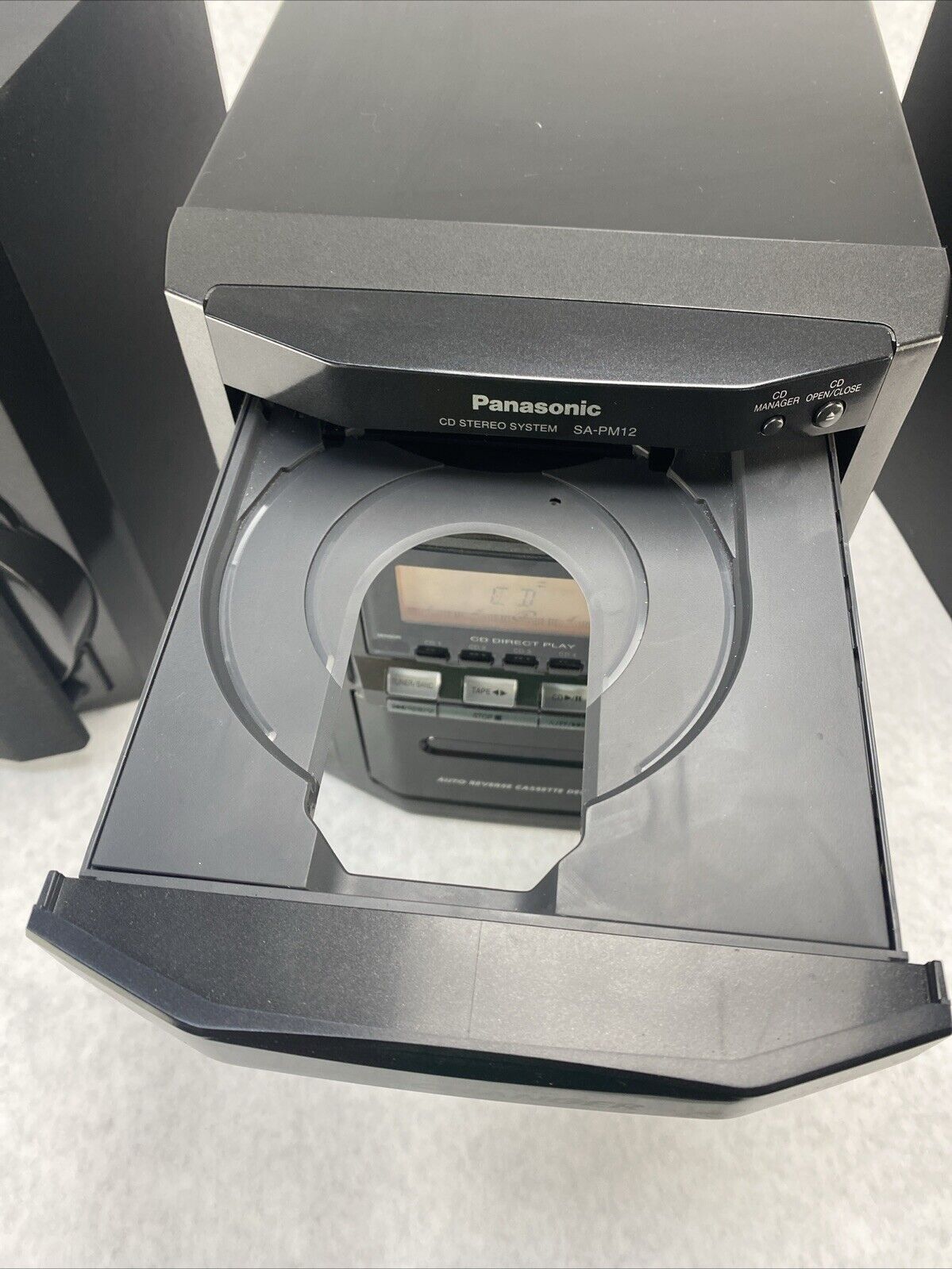 Panasonic SA-PM12 Mini Stereo 5 CD Cassette Tape SB-PM11 Speakers NO REMOTE