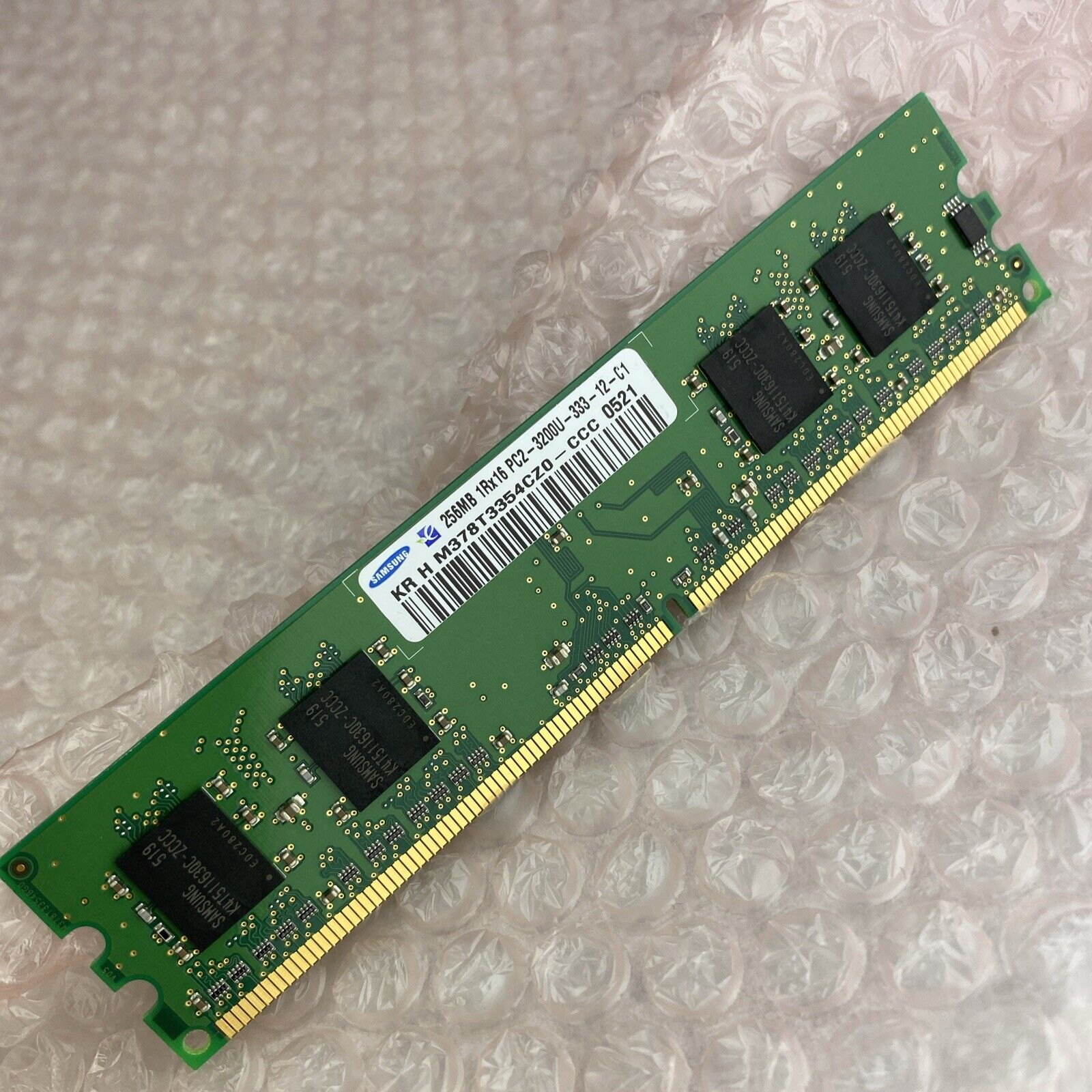256MB Samsung 1Rx16 PC2-3200U-333-12-C1 Memory M378T3354CZ0-CCC Lot Of 16