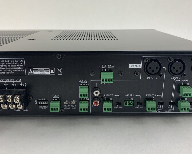 InterM PA-240 PA Mixing Amplifier No Output XLR Inputs 4-6 Parts or Repair