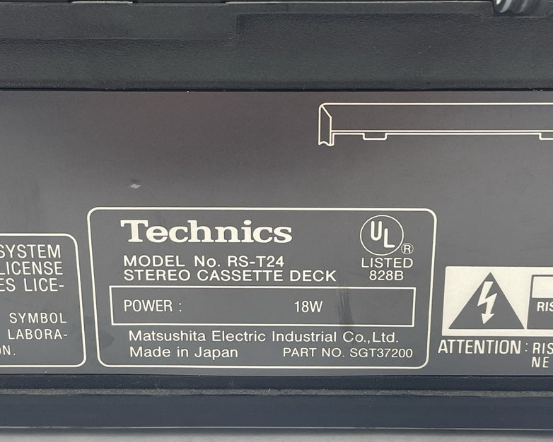 Technics RS-T24 Dual  Cassette Deck Player Recorder Dubbing Untested Parts