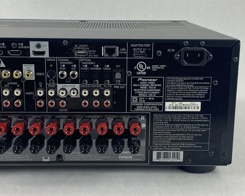 Pioneer VSX 52 Multi Channel Receiver - No Output