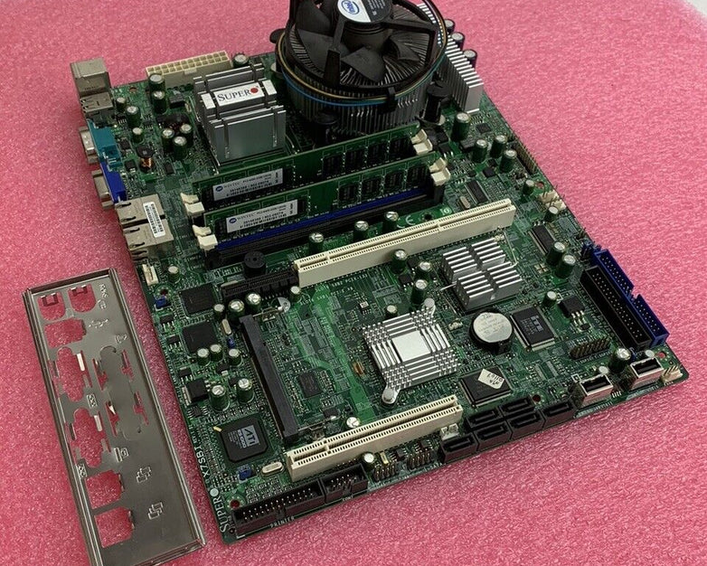 SuperMicro X7SBI Motherboard Intel Core 2 Quad Q6600 2.4GHz 4GB RAM w/ Shield