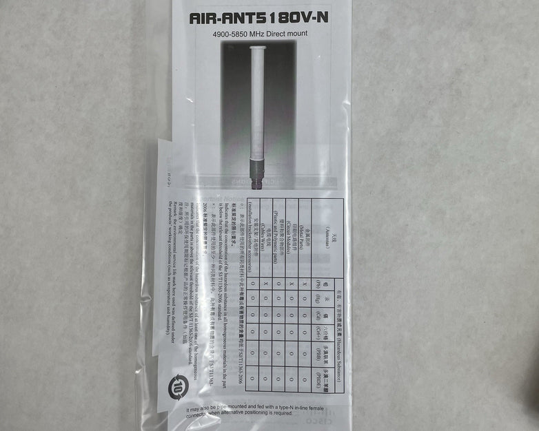 Cisco AIR-ANT5180V-N 8.0 DBI Omni Directional Antennas