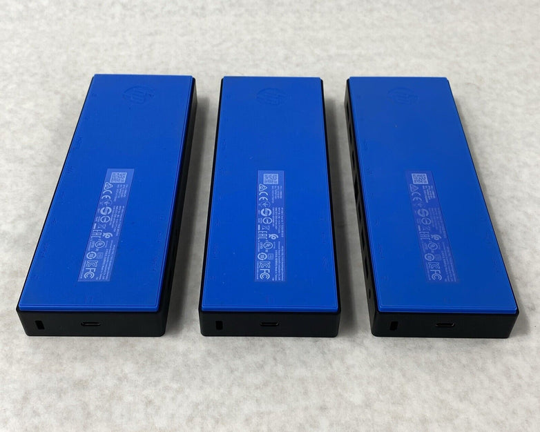 Lot of 3 HP L13898-002 USB-C Dock G4 Blue/Black - Tested