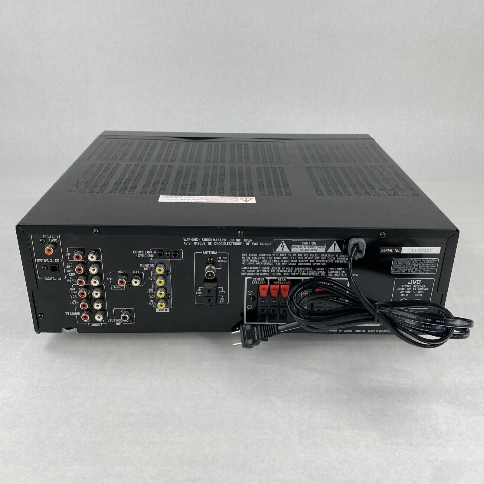 JVC RX-6010V Audio/Video Control Receiver No Remote