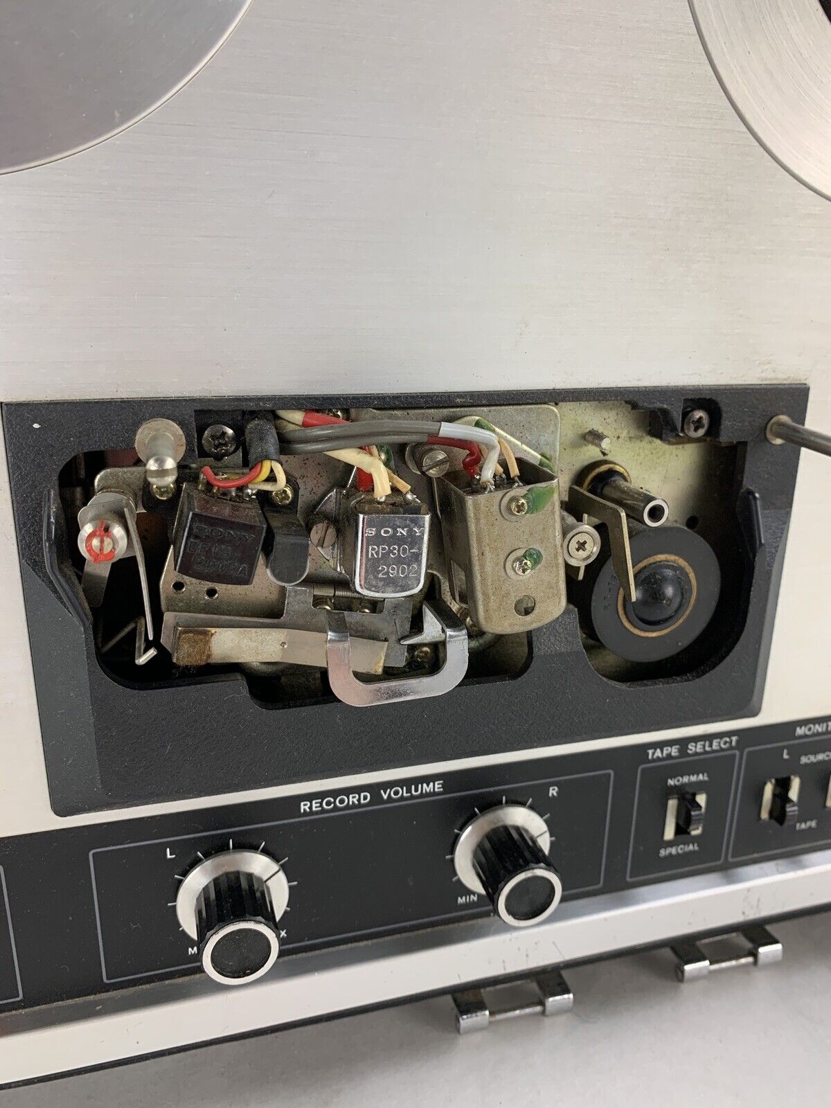 Sony TC-353 Three Head Stereo Tape Recorder for Parts and Repair Powers On