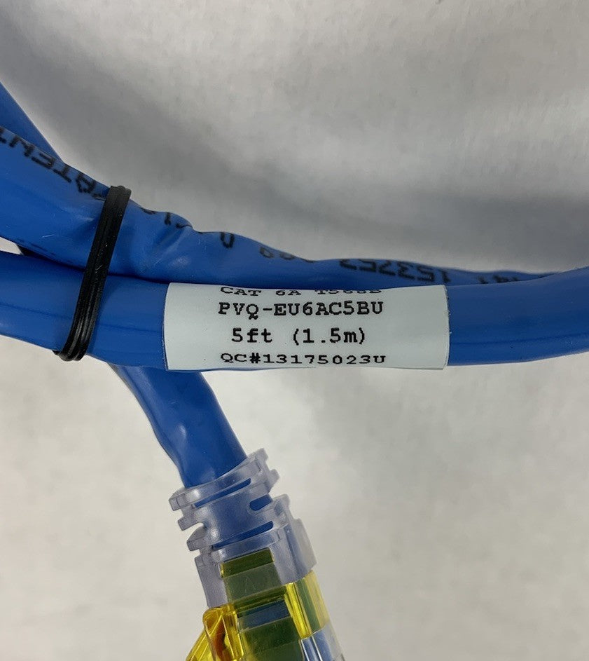 Panduit PVQ-EU6AC5BU 5ft CAT 6A Patch Cable (Lot of 2)