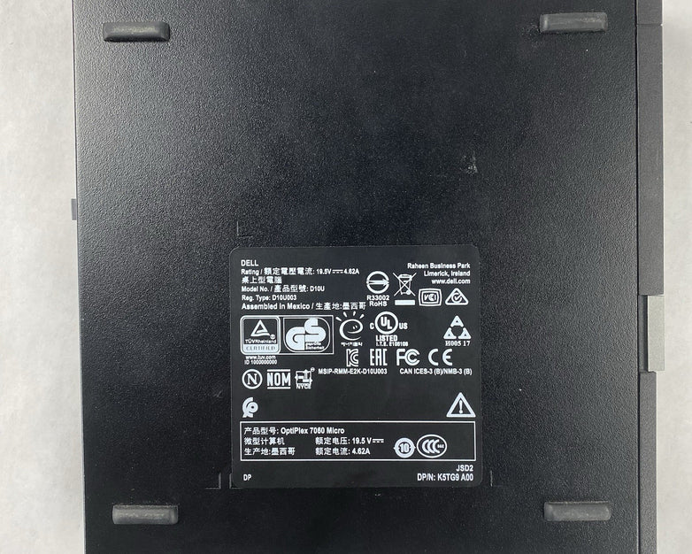 Dell OptiPlex 7060 Micro Intel Core i5-8500T 2.1GHz 8GB RAM No HDD OS Power Cord